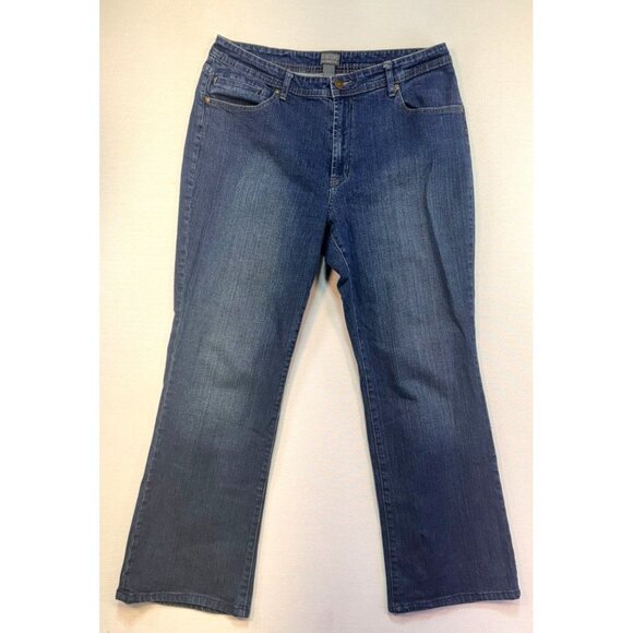 Additions By Chicos Womens Bootcut Jeans Size 14 (2.5) Reg Blue Denim Stretch - Picture 1 of 10
